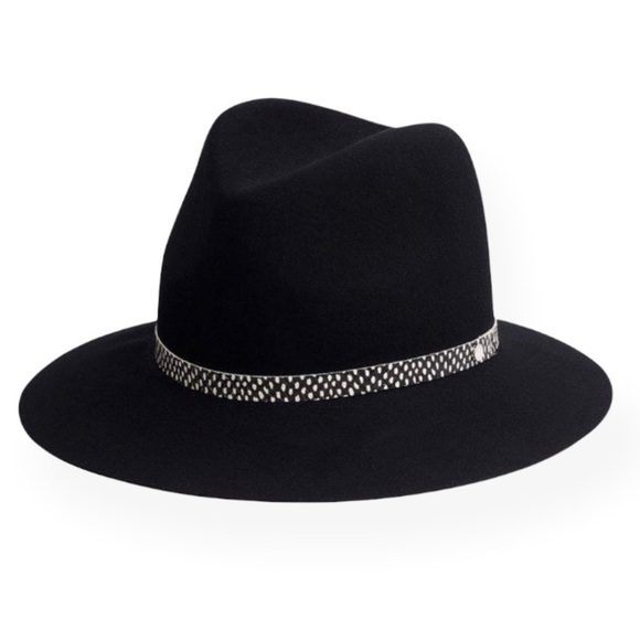 Rag & Bone - Floppy Brim Fedora Wool Hat Leather Band